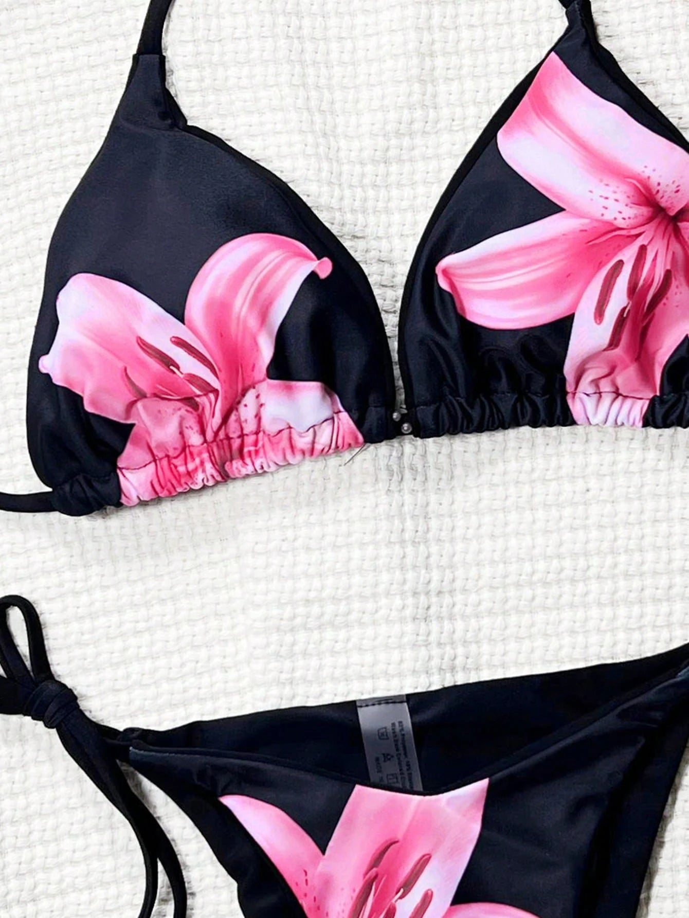 Swim SXY 2pcs/Set Printed Bikini Swimsuit (Random Print), Micro
