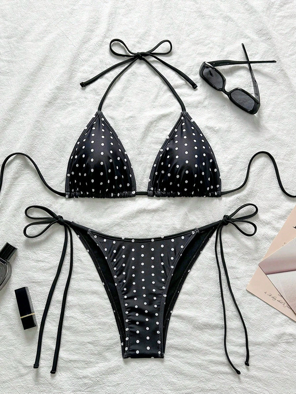 Swim Mod Women Tropical Shell Print White Blue Bikini Set,2026 Spring Summer,Swe