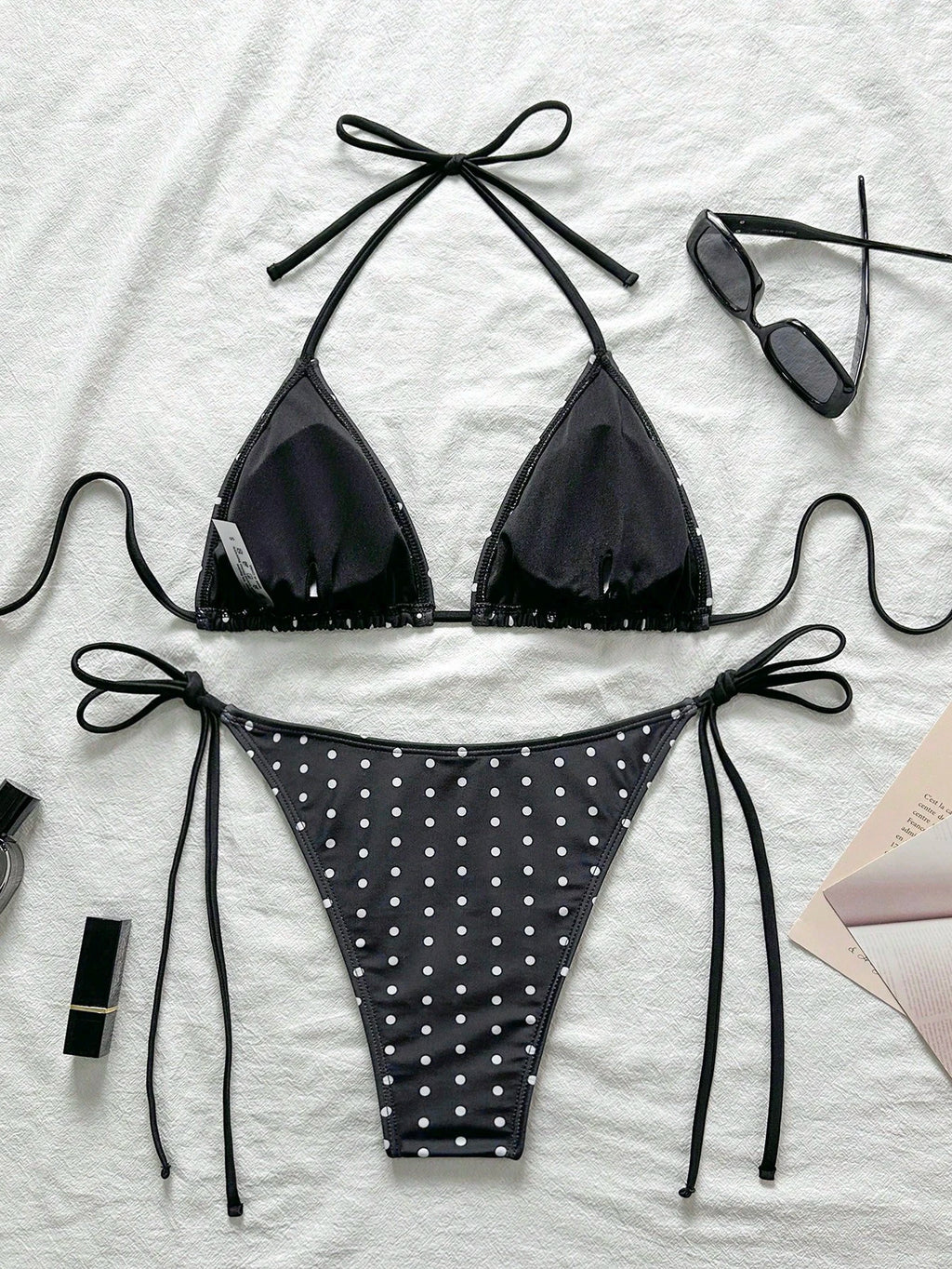 Swim Mod Women Tropical Shell Print White Blue Bikini Set,2026 Spring Summer,Swe