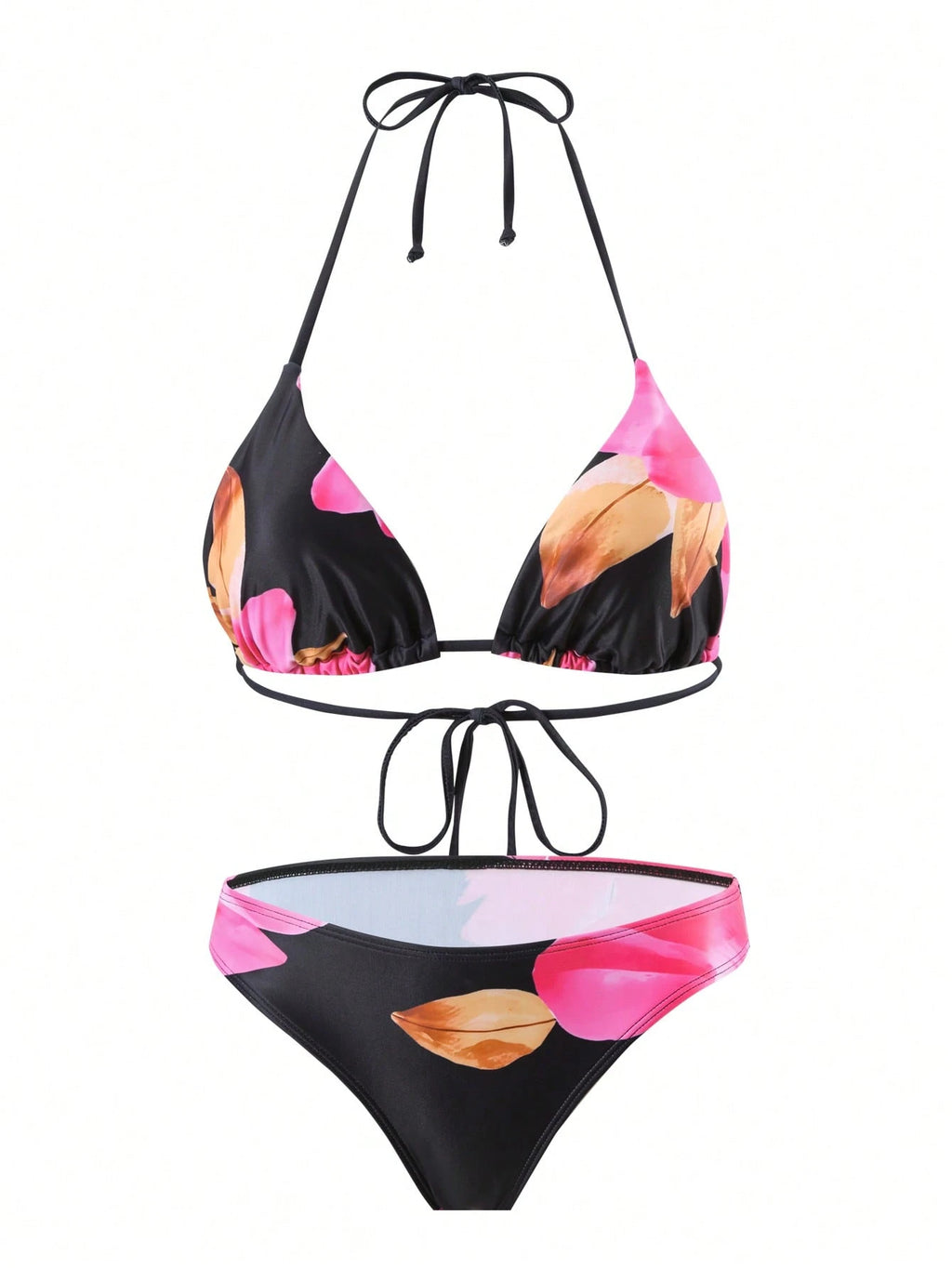 Swim Vcay Women 3pcs/Set New Printed Halter Bikini Swimsuit, Sexy &