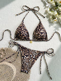 2025 Women's Sexy Leopard Print Bikini 2-Piece Swimwear Vacation