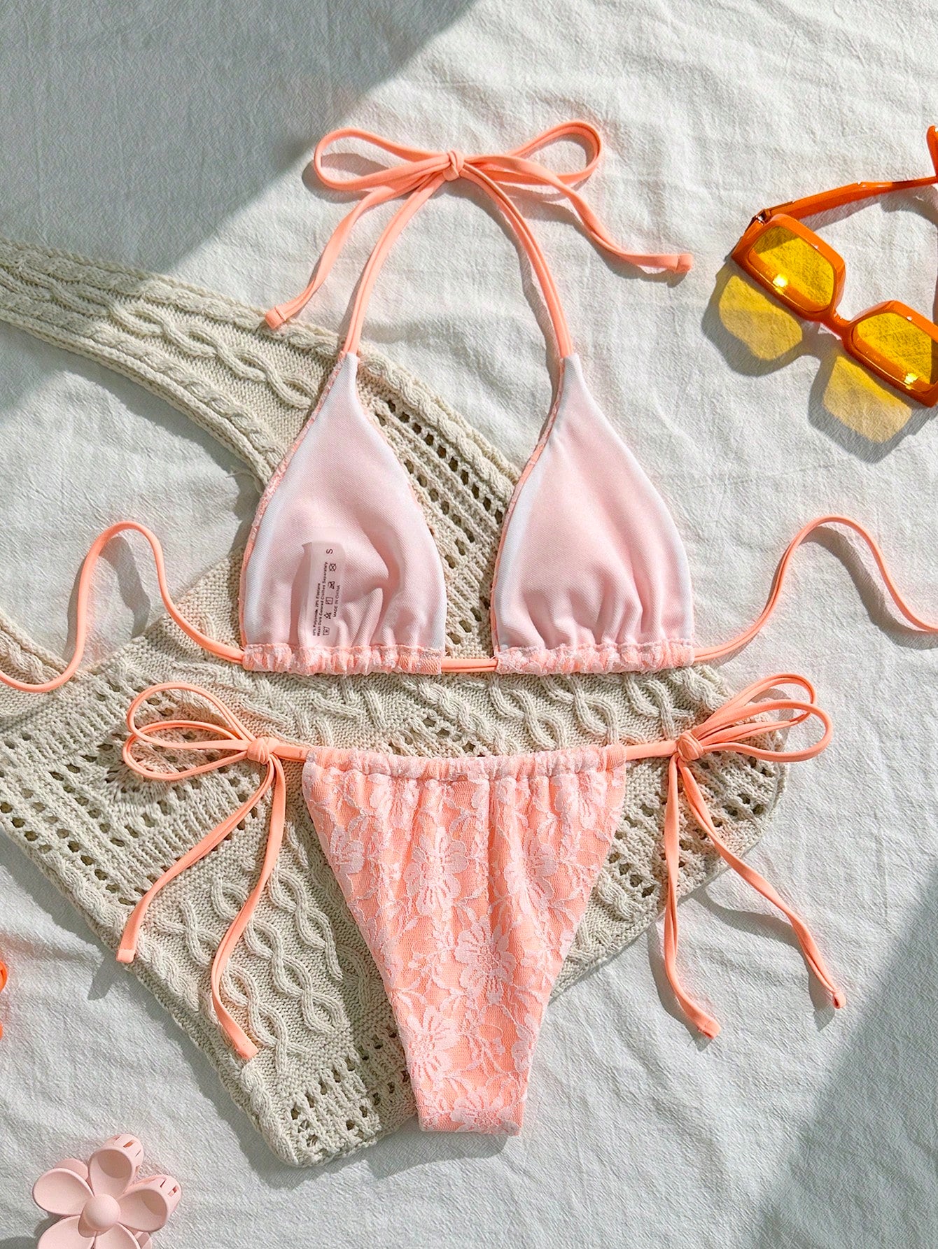 Swim Mod Women 3-Piece Bikini Set (Micro Triangle) For Summer Beach