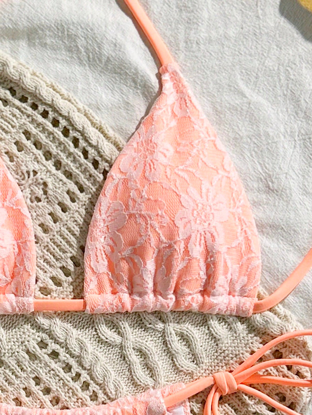 Swim Mod Women 3-Piece Bikini Set (Micro Triangle) For Summer Beach