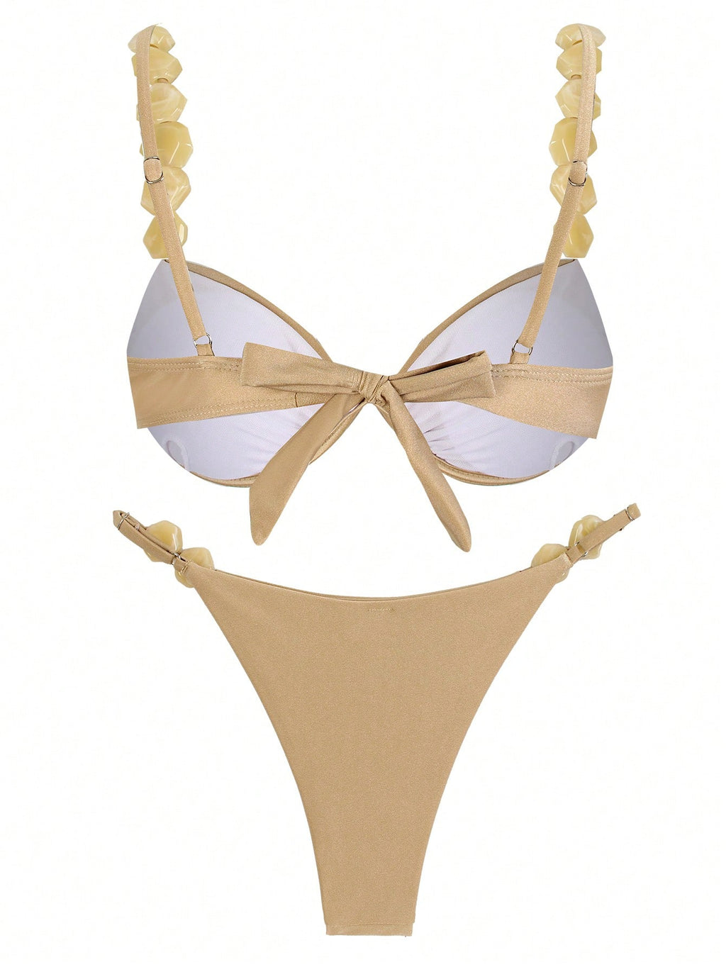 Polovedo Official New Arrival Sexy Solid Orange Bikini Swimsuit,