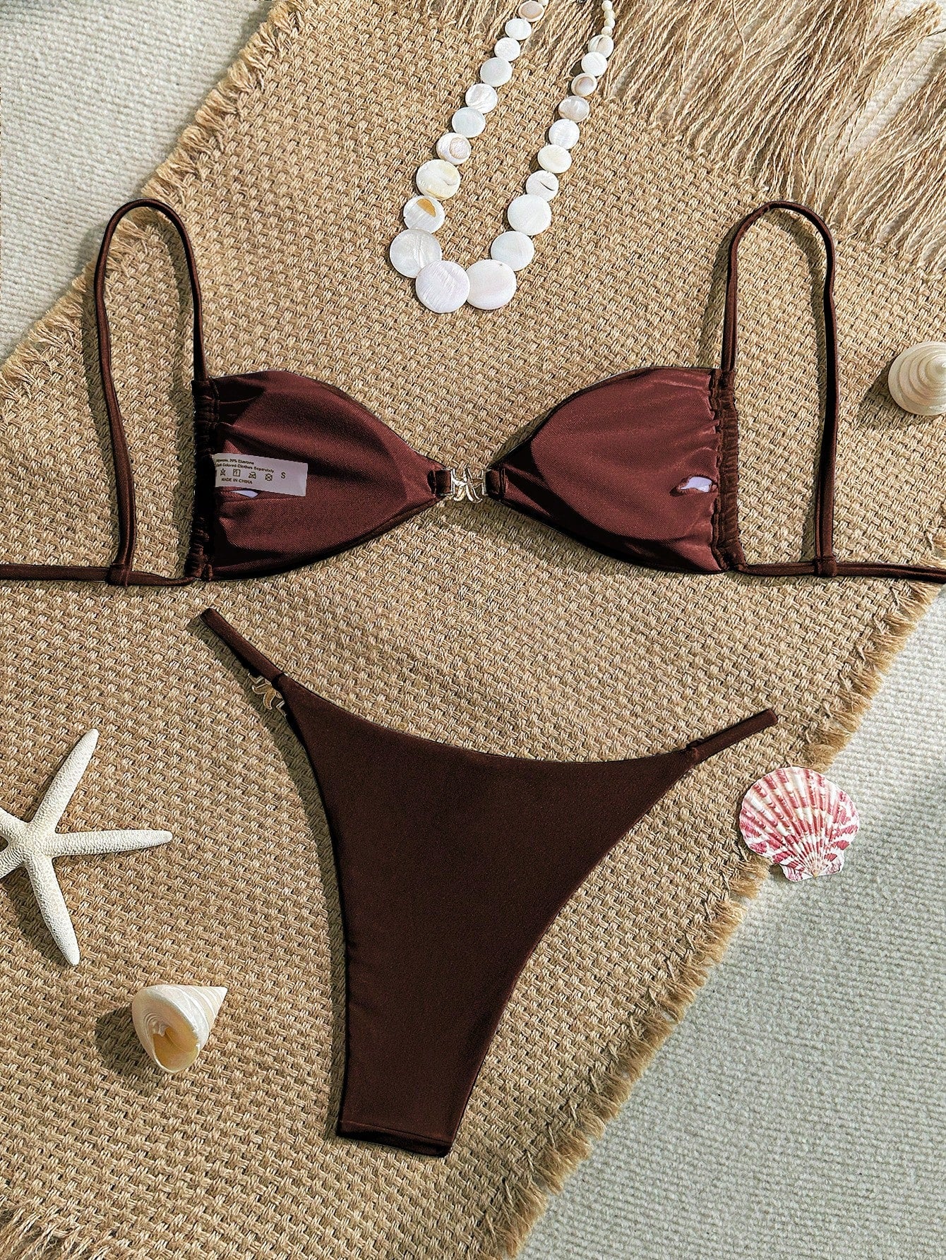 Women's Sexy Bikini 2 Pieces Set, With Glossy Accessories And Special Fabric Vacation Beach Summer - image 8