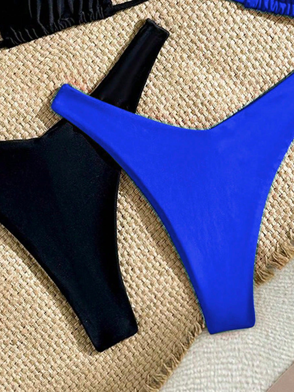 Swim Vcay Women's Summer Beach Solid Color Halter Sexy Black & Red