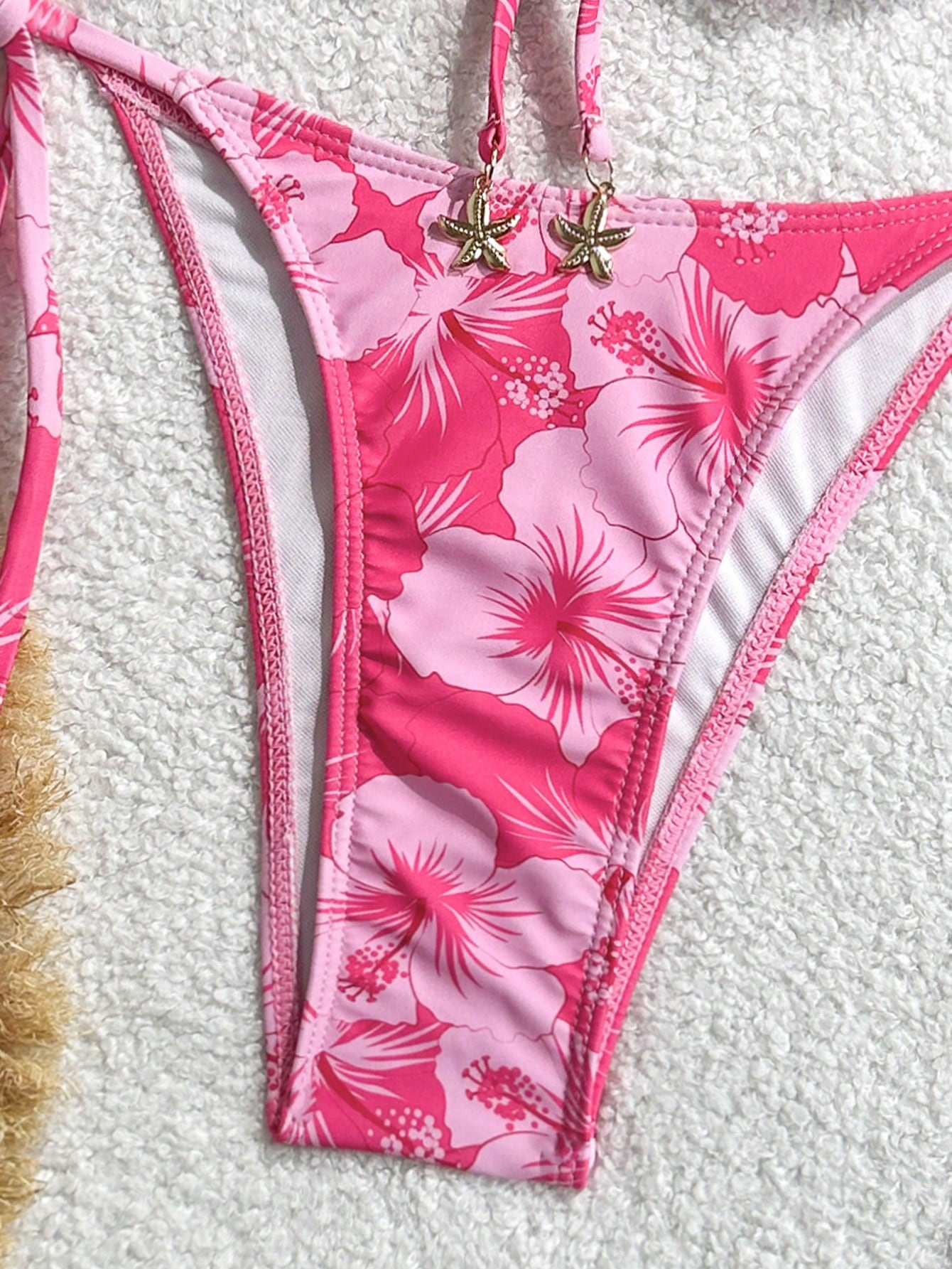 Swim Mod Spring/Summer Digital Print Underwire Push-Up Cami Top And Side Tie Swim Bottoms Women Cute Bikini - image 8