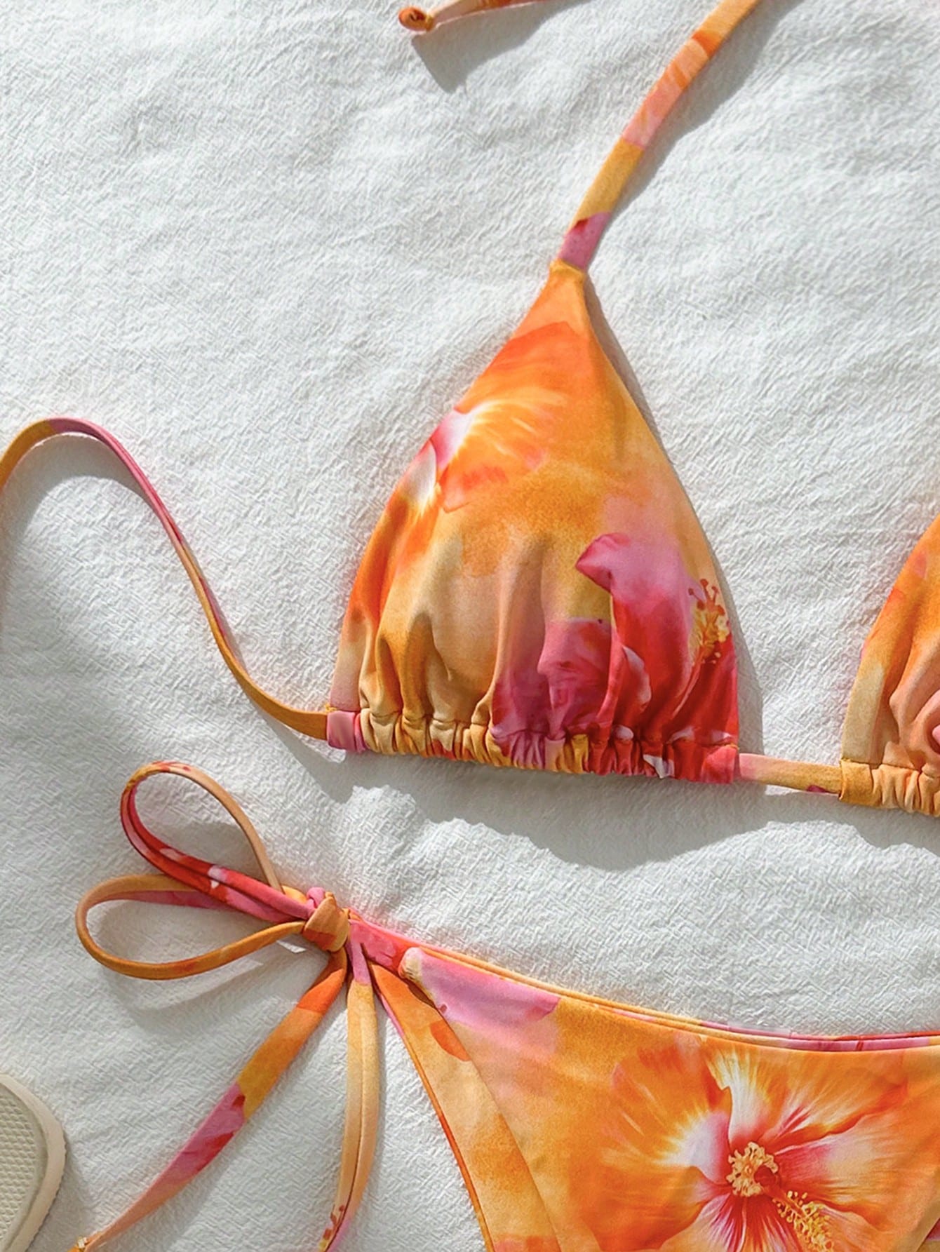 Swim Vcay Women's Random Print Halter Neck Tied Bikini Set, Summer