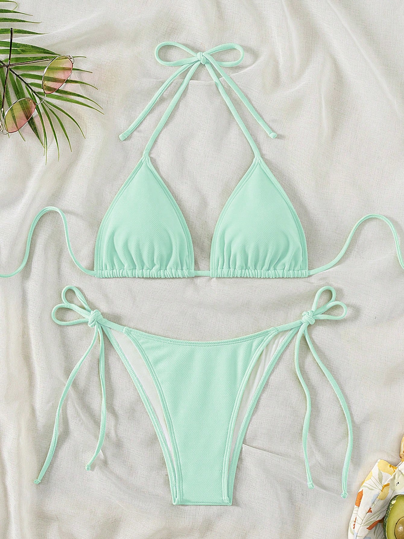 Swim Basics 2026 Spring/Summer Black Special Fabric Women's Bikini