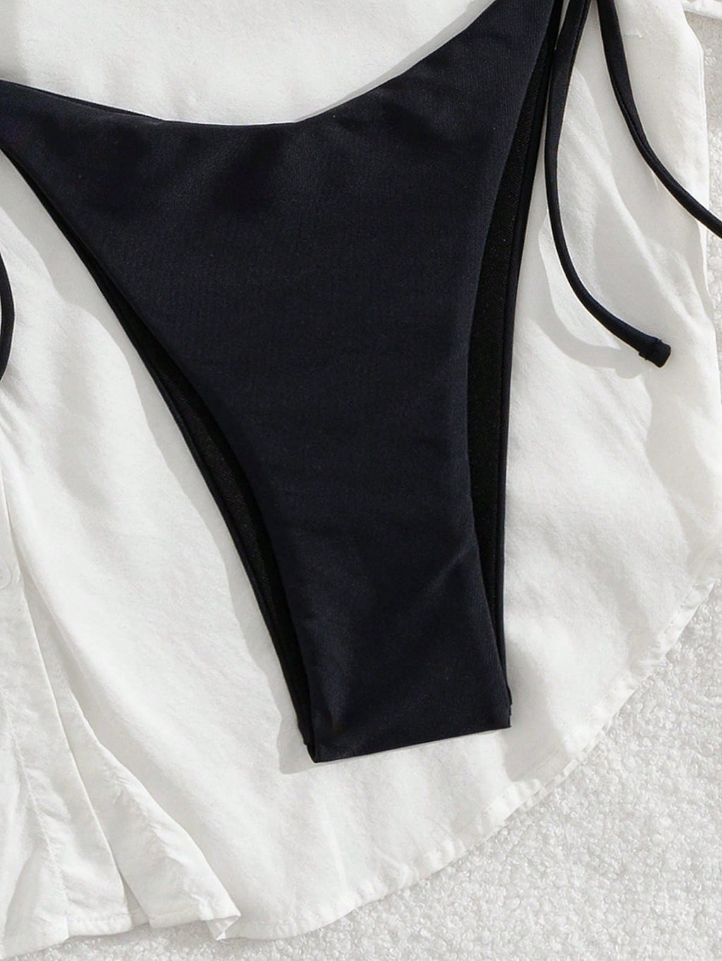 Women's New European & American Style Bikini Set Vacation Beach Black
