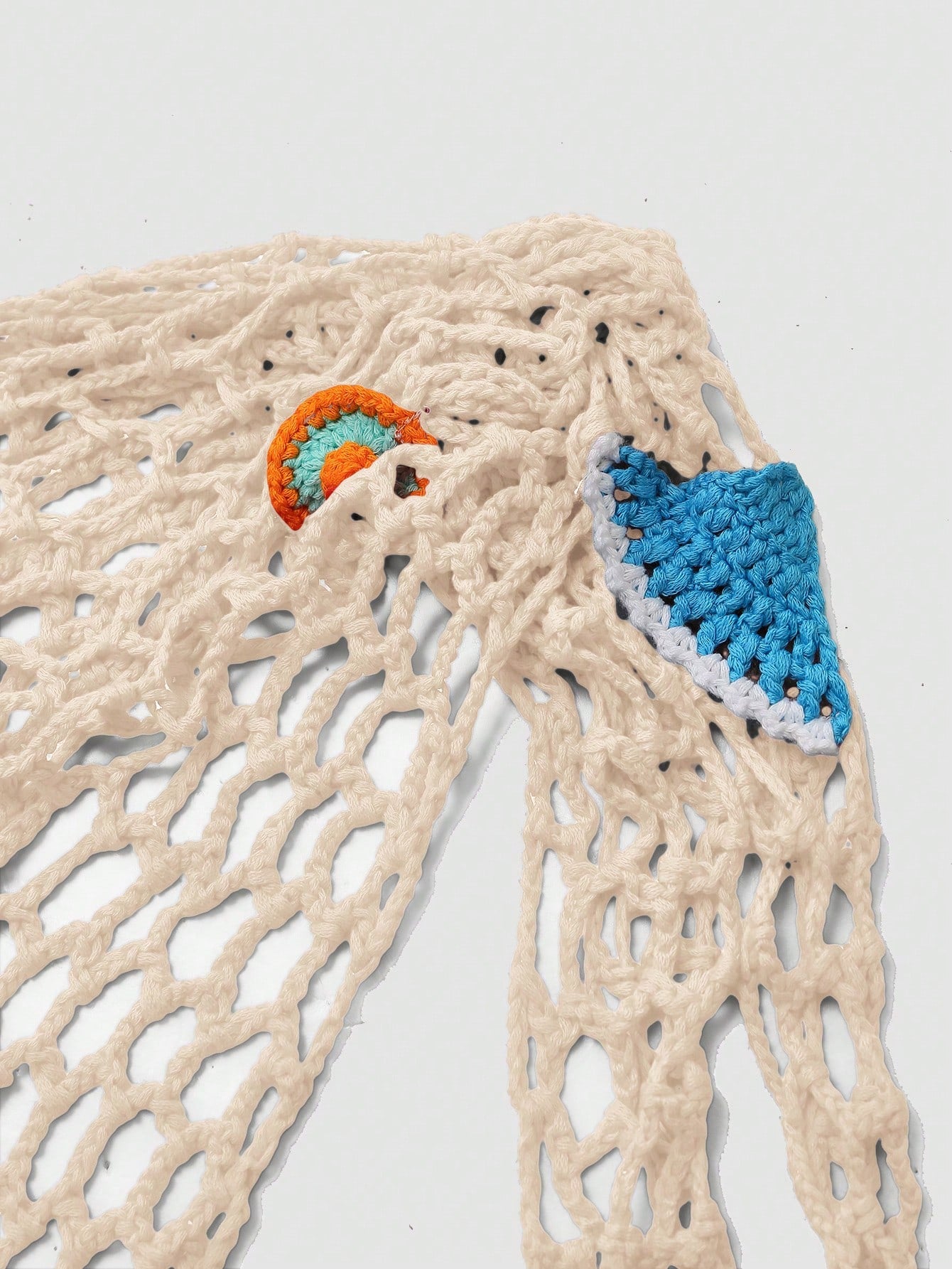 Swim Mod Plus Size Women Beach Cover Up Sarong Triangle Scarf Hand Crochet Starfish Beach Cover Up, Vacation - image 3