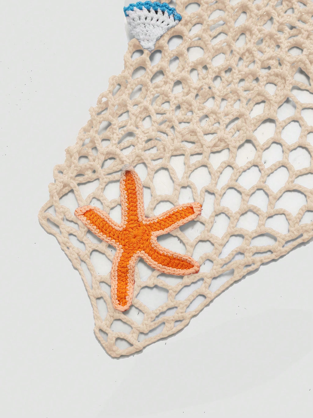 Swim Mod Plus Size Women Beach Cover Up Sarong Triangle Scarf Hand Crochet Starfish Beach Cover Up, Vacation - image 5