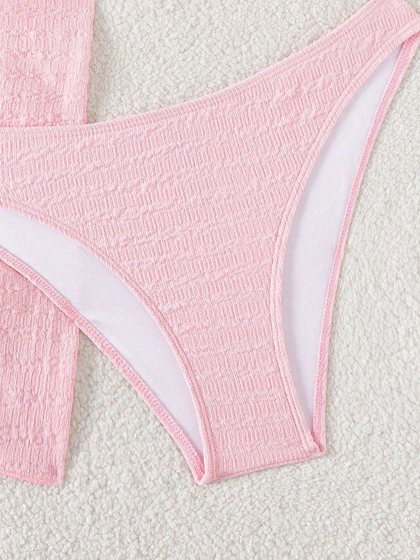 Swim Basics 3pcs/Set Women Solid Color Halter Neck Swimsuit, Triangle