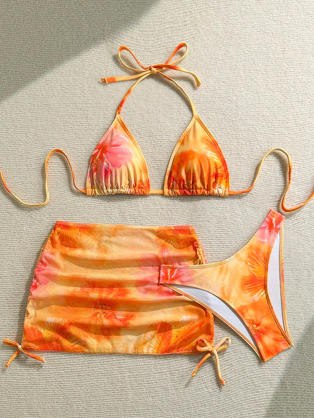 Soleia Women's Floral Print Vacation Beach Bikini Set
