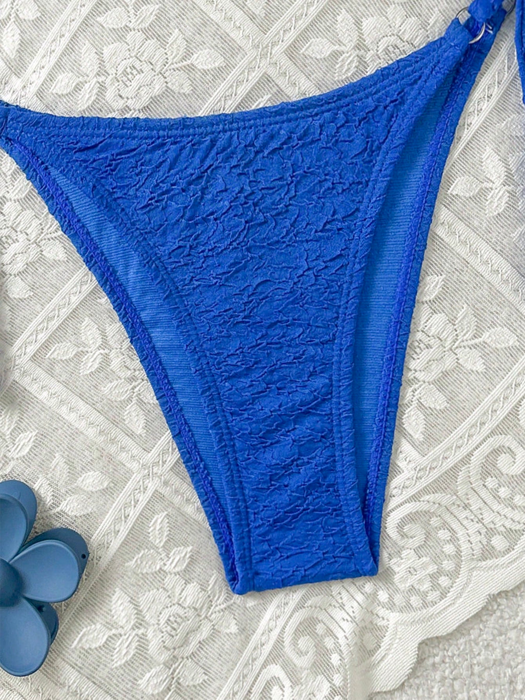Swim Mod Women's Solid Color Bandeau Sexy Bikini Swimwear Set For Summer Beach V
