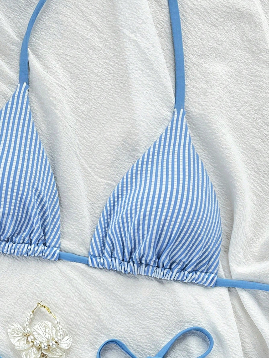 Swim Mod Yellow & Pink Contrast Spaghetti Strap Bikini Two Pieces