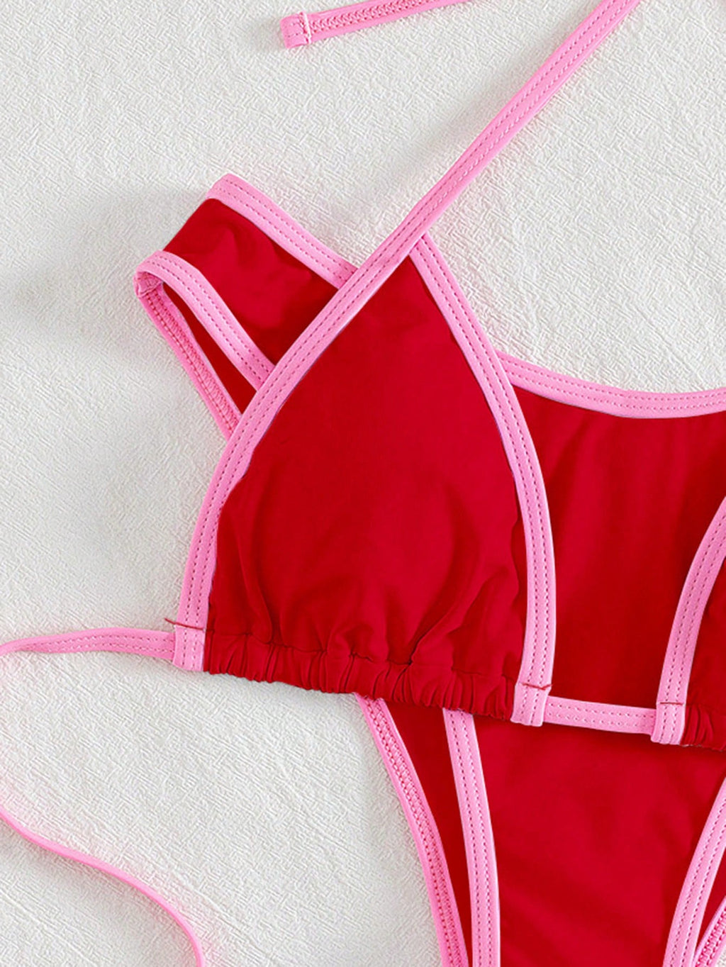 PEPPERMOLLY New Solid Color Soft Padded Halter Tie Sexy Bikini,
