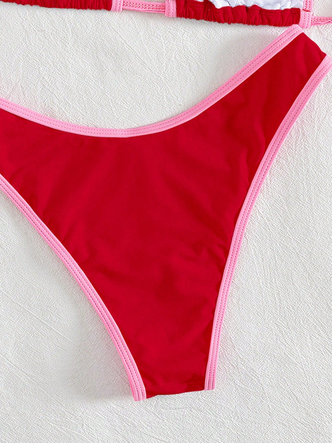 PEPPERMOLLY New Solid Color Soft Padded Halter Tie Sexy Bikini,