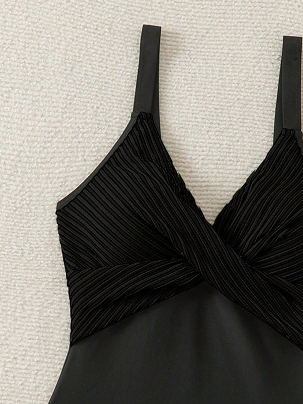 Swim Lushoire 1pc Striped Special Fabric Crisscross Front One-Piece Swimsuit Summer - image 14