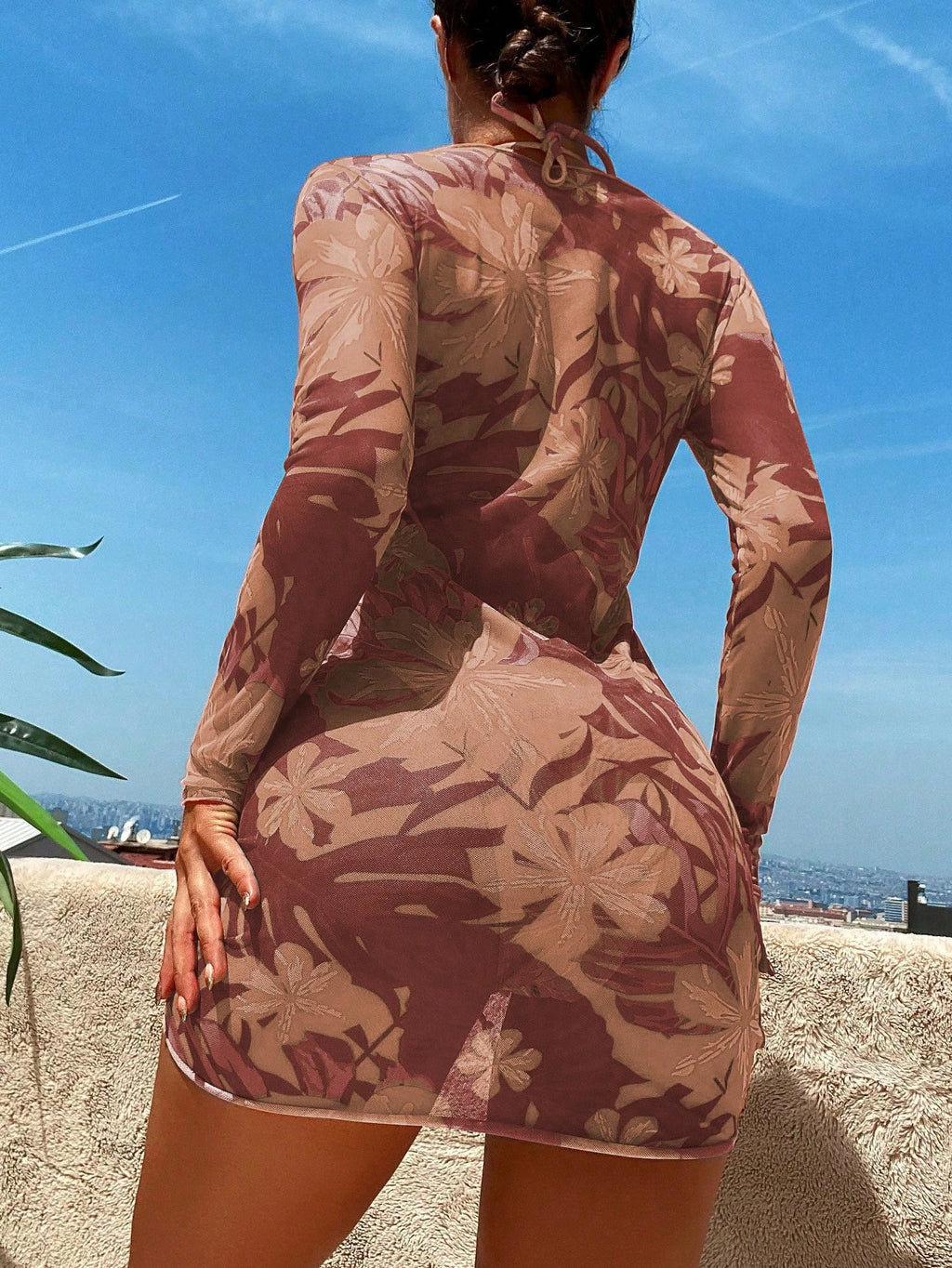 Swim Vcay 3pcs Random Printed Bikini Set For Summer Beach Vacation - image 2