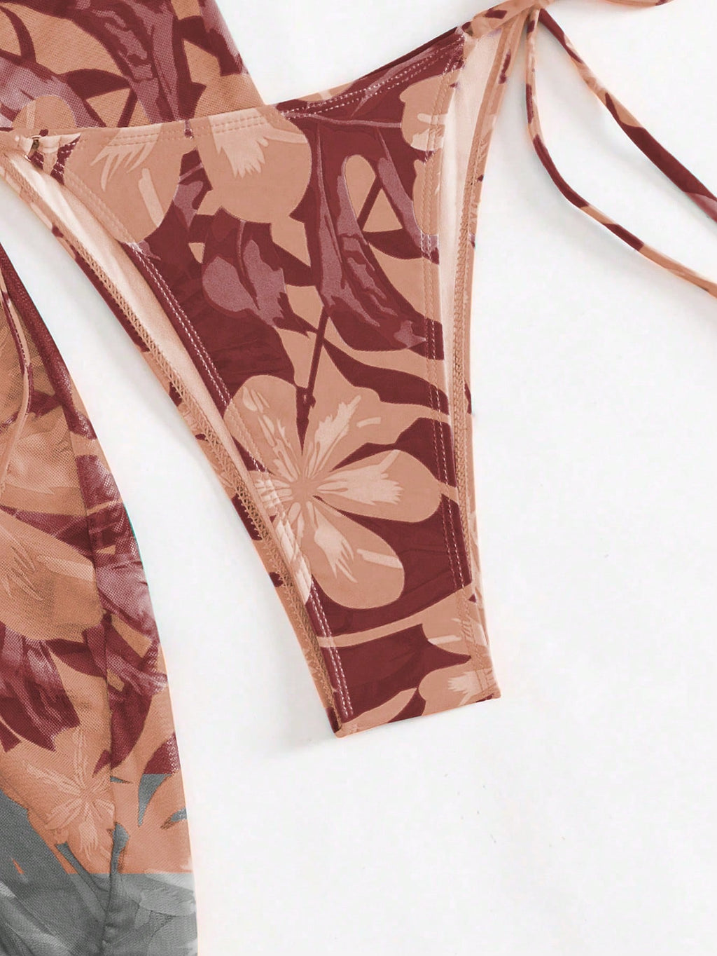 Swim Vcay 3pcs Random Printed Bikini Set For Summer Beach Vacation - image 5