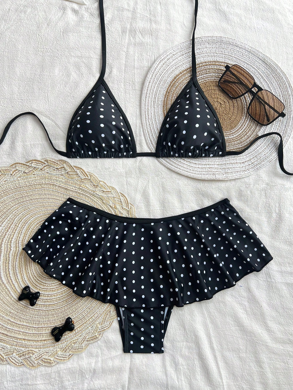 Swim Mod Pink Summer Cute Beach Party Holiday Holiday Women 2pcs