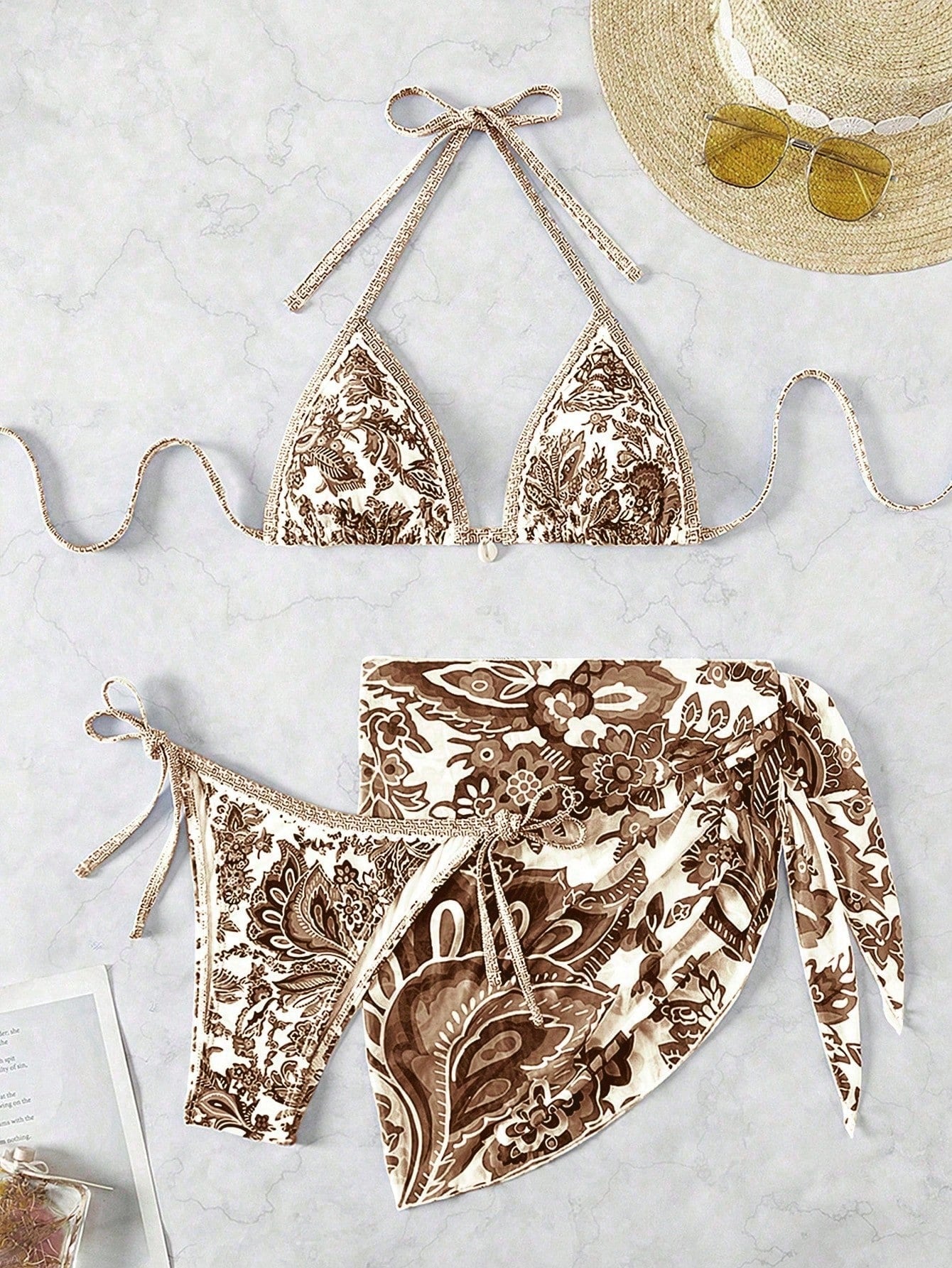 Swim Vcay Swimsuits For Woman Summer Beach 3pcs/Set Women's Random