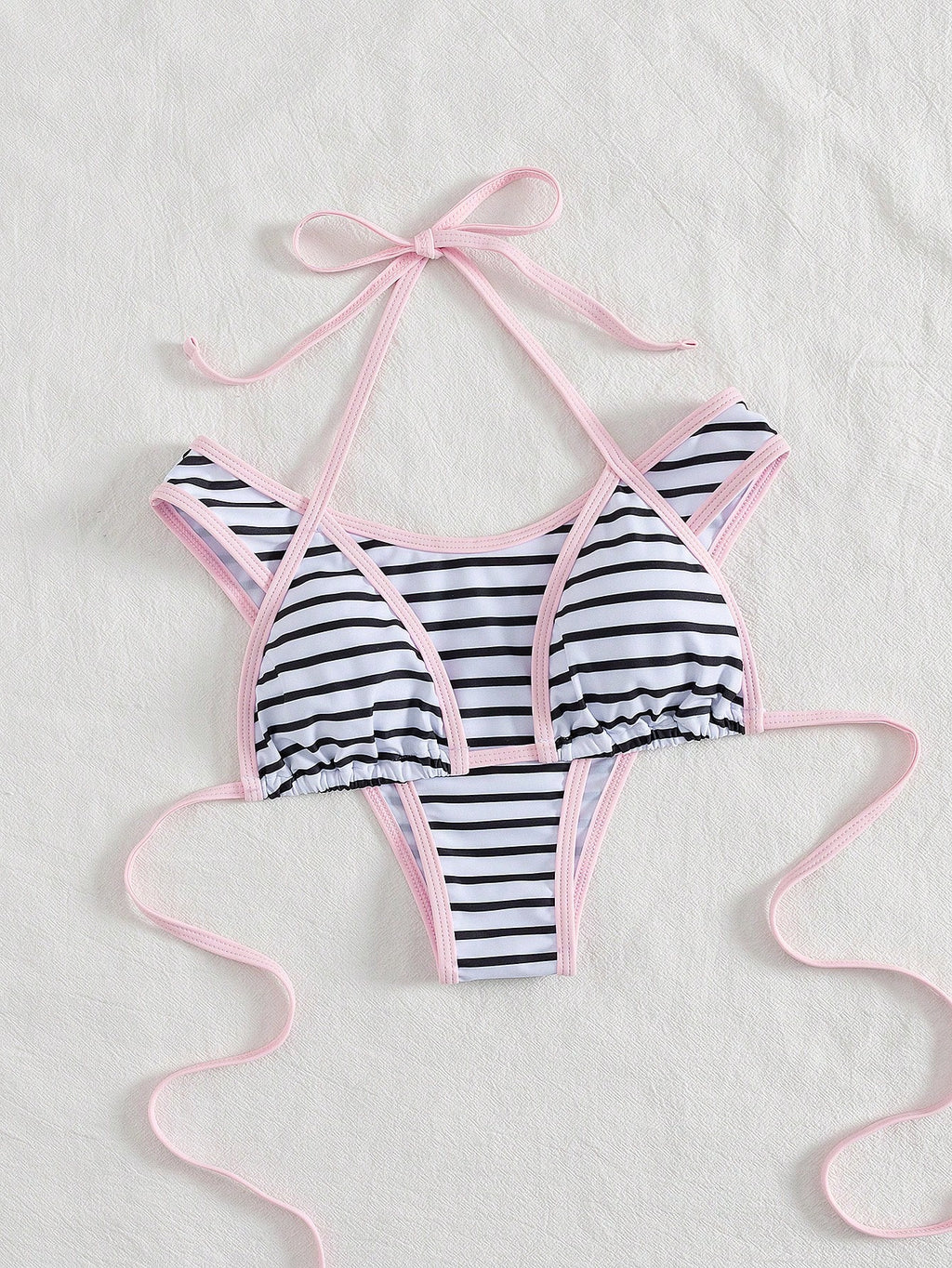 PEPPERMOLLY Women's Sexy & Fashionable Black & White 2 Pieces
