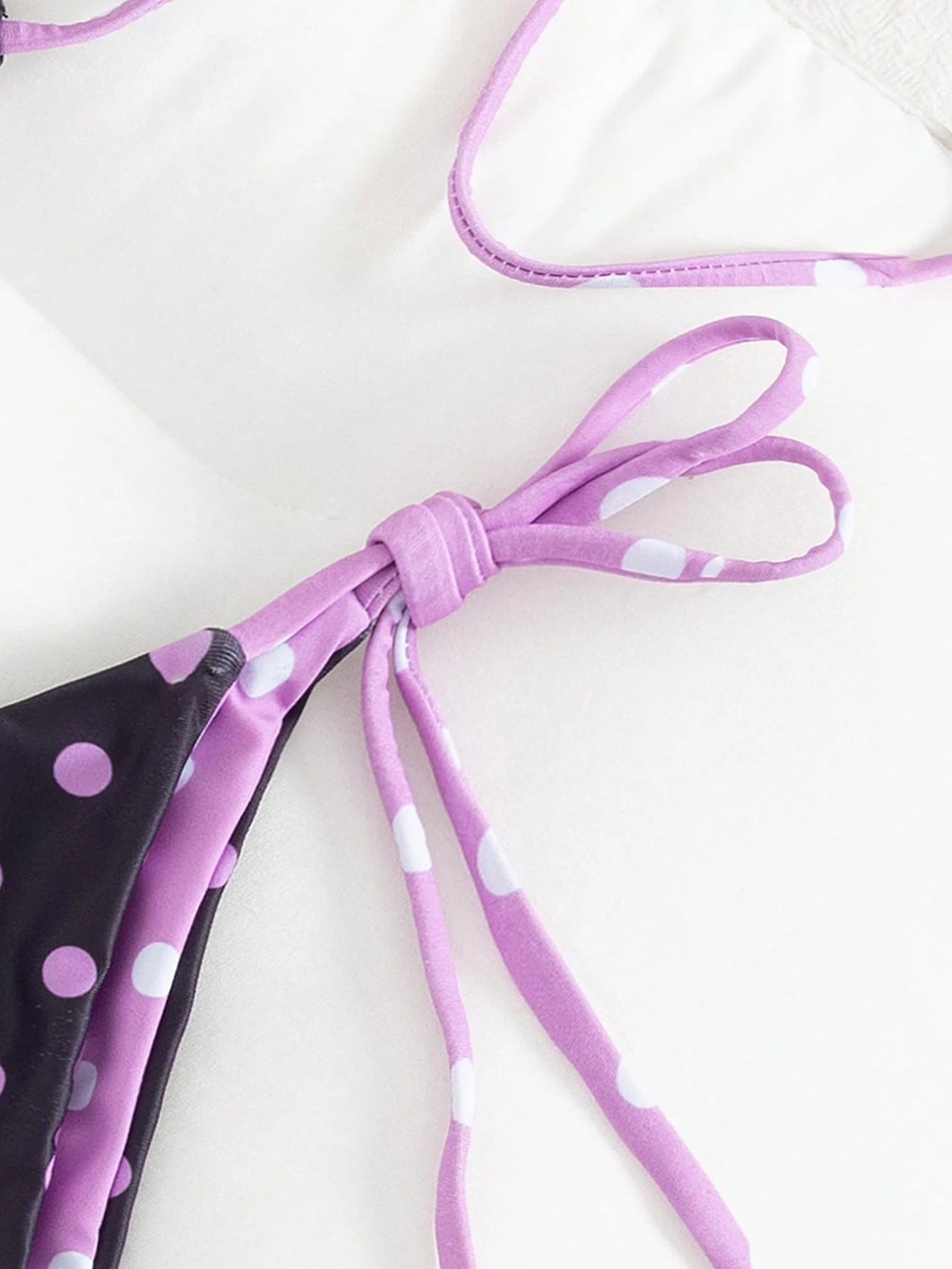 Polka Dot Print Backless Bikini Set, Sexy Beach Vacation Pink Summer