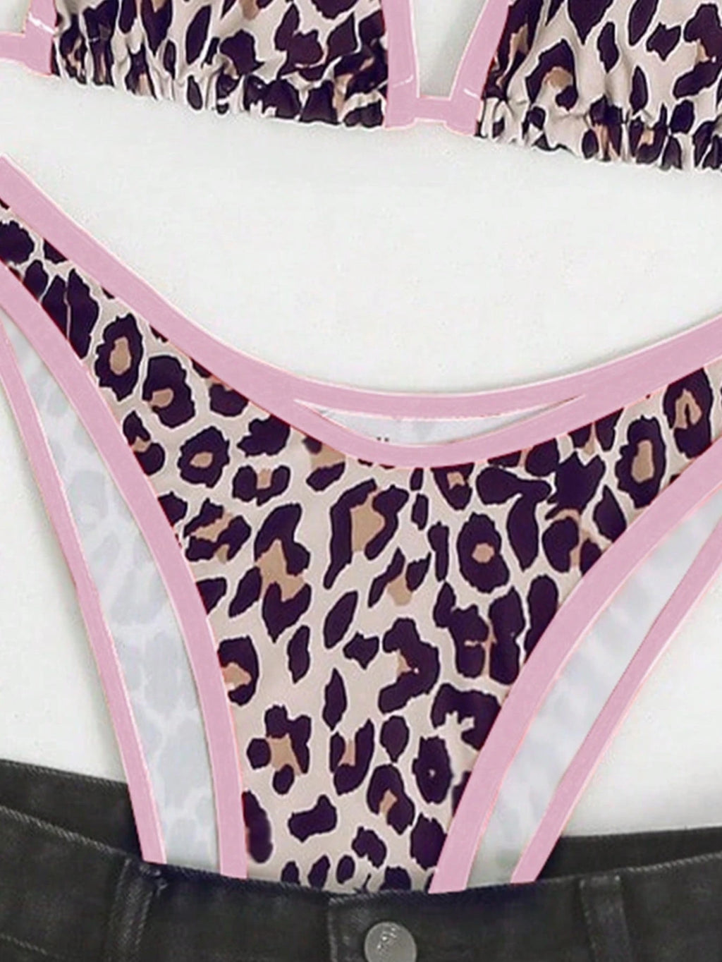 Swim SXY Women's Summer Beach Patchwork Halter Tie Sexy Bikini And Triangle Briefs Swimwear Set - image 6