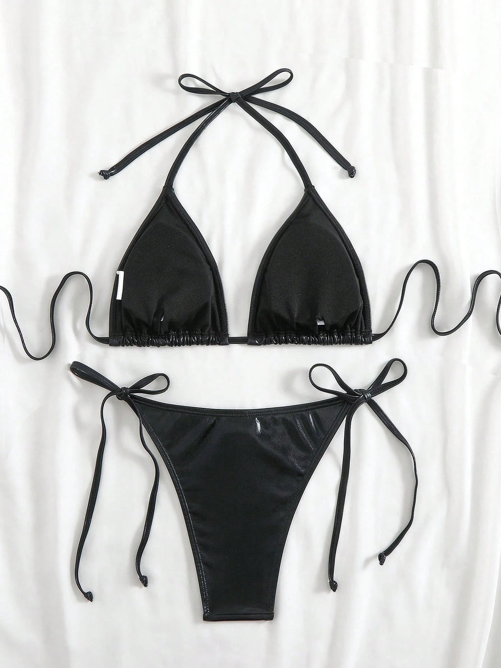 Swim Women's Beach Swimwear Set With Metallic Decor For Summer Beach Vacation