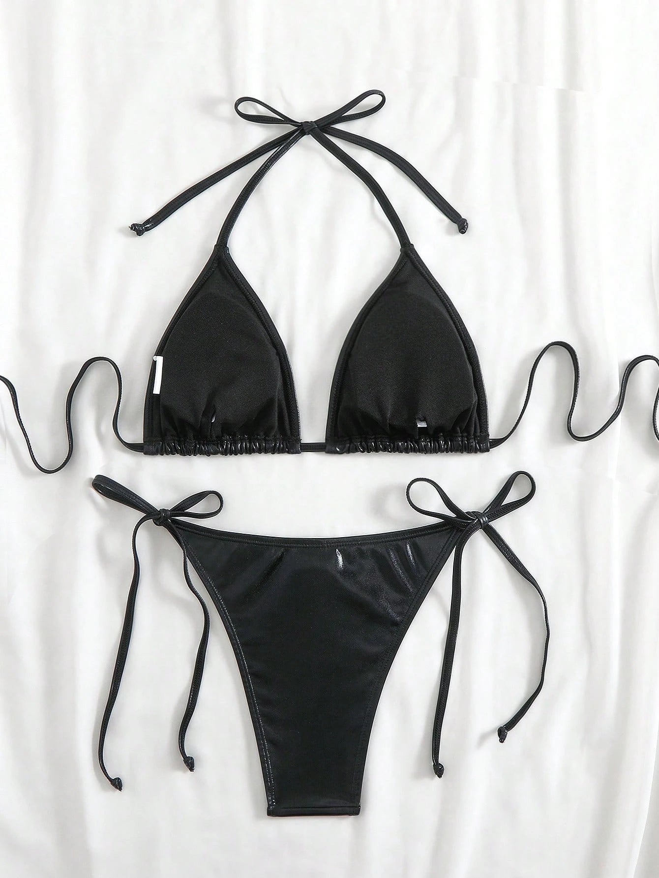Swim Women's Beach Swimwear Set With Metallic Decor For Summer Beach Vacation