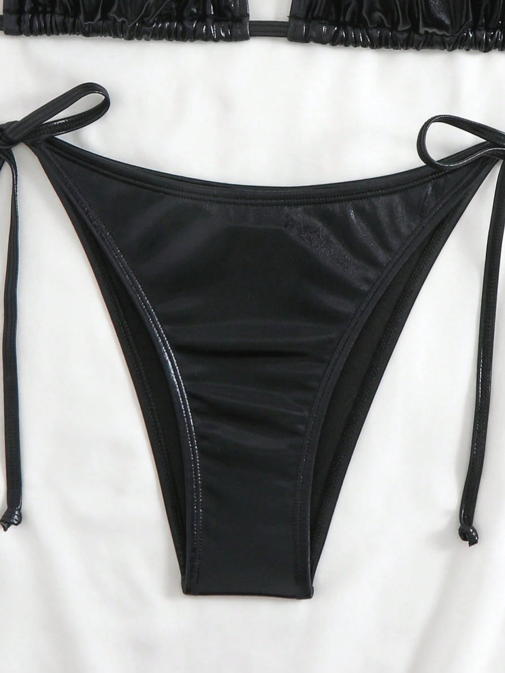 Swim Women's Beach Swimwear Set With Metallic Decor For Summer Beach Vacation