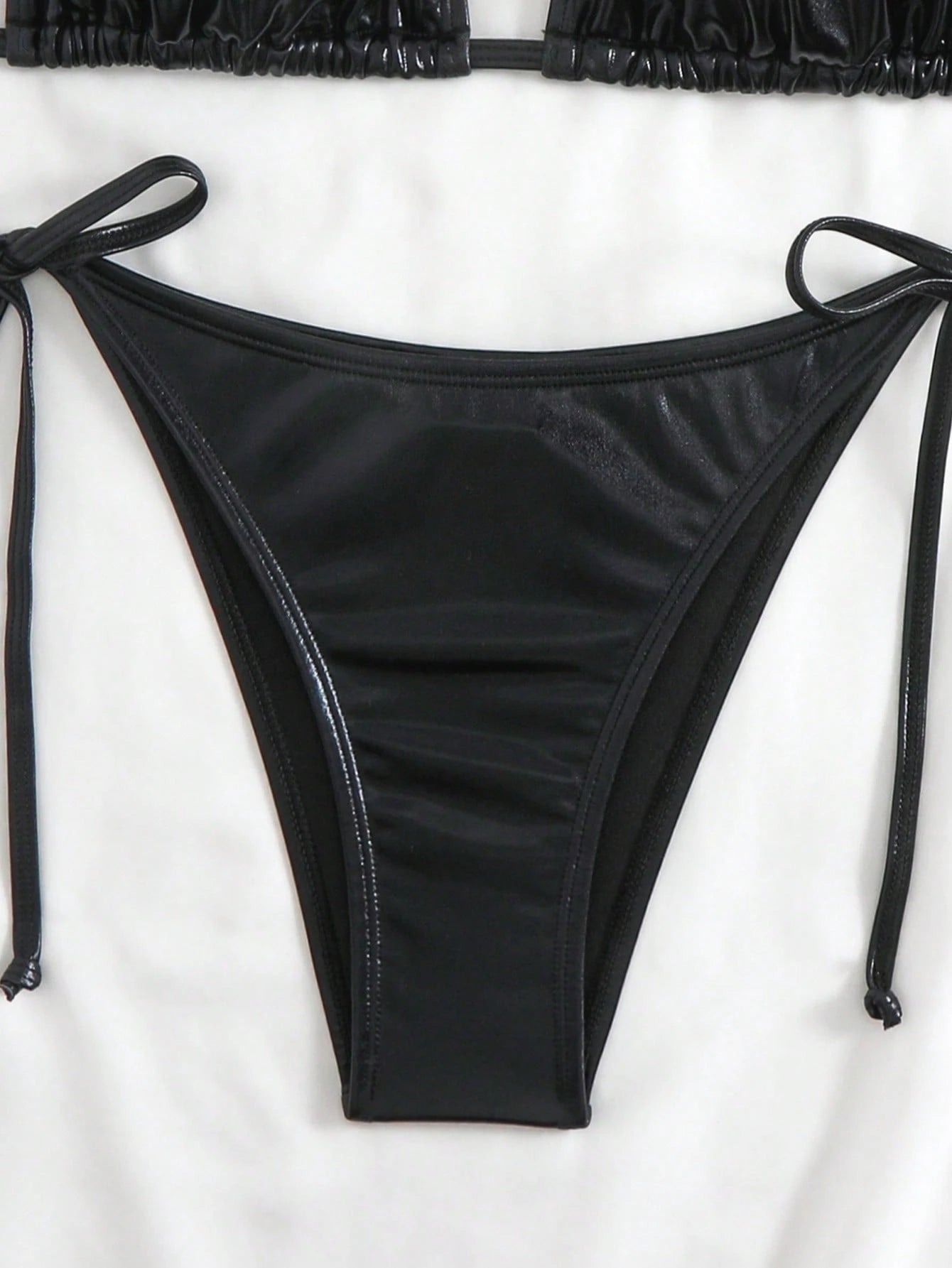 Swim Women's Beach Swimwear Set With Metallic Decor For Summer Beach Vacation