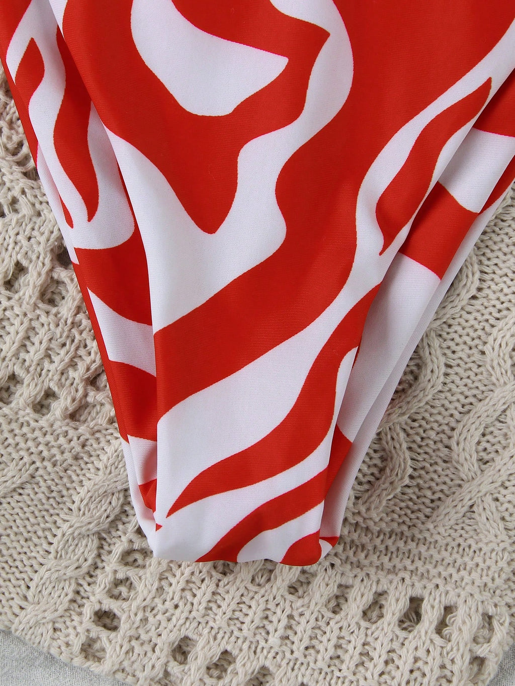 Women's Elegant Fashion Red & White Striped Print Sexy Halter Casual