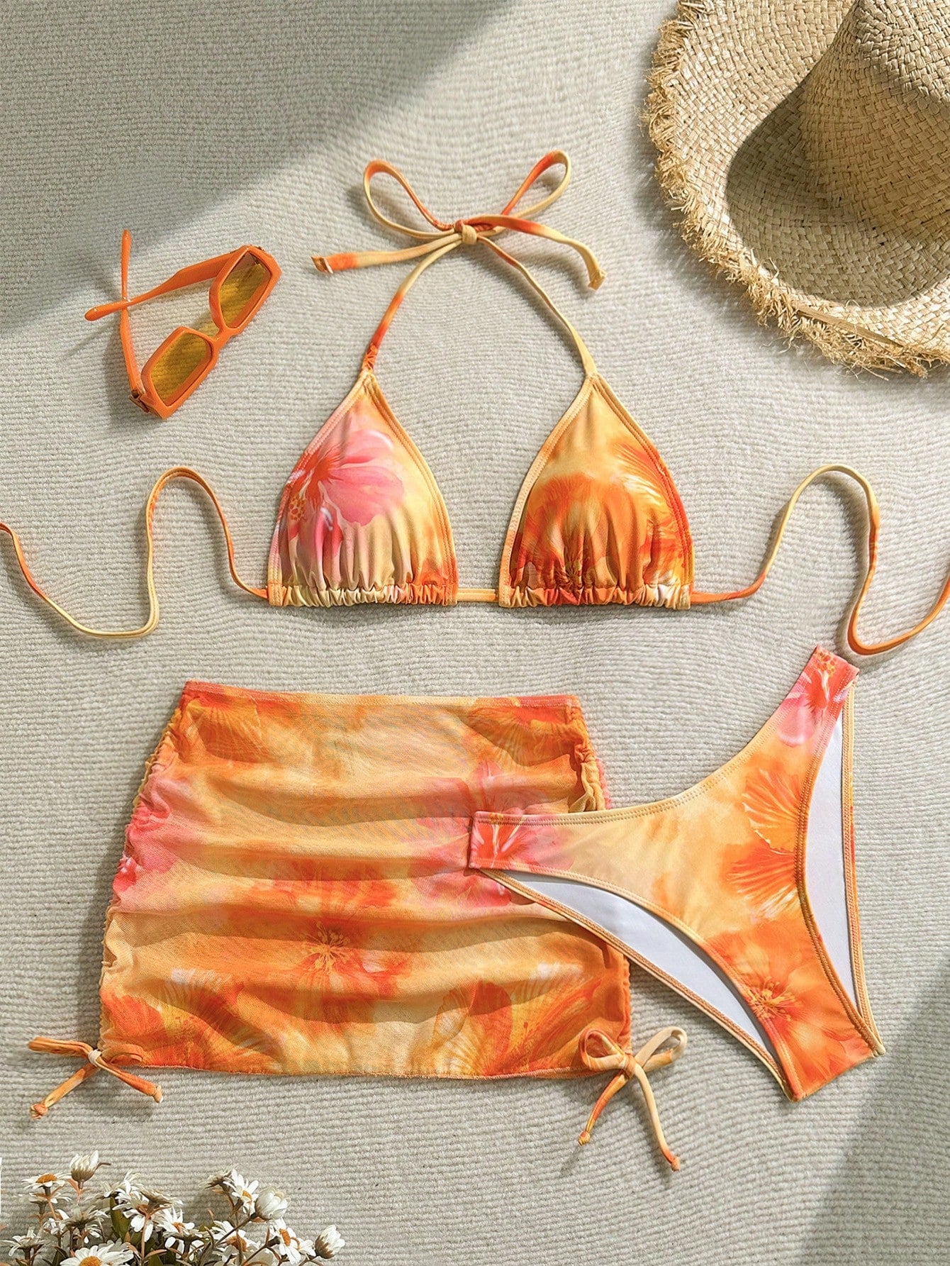 Soleia Women's Floral Print Vacation Beach Bikini Set