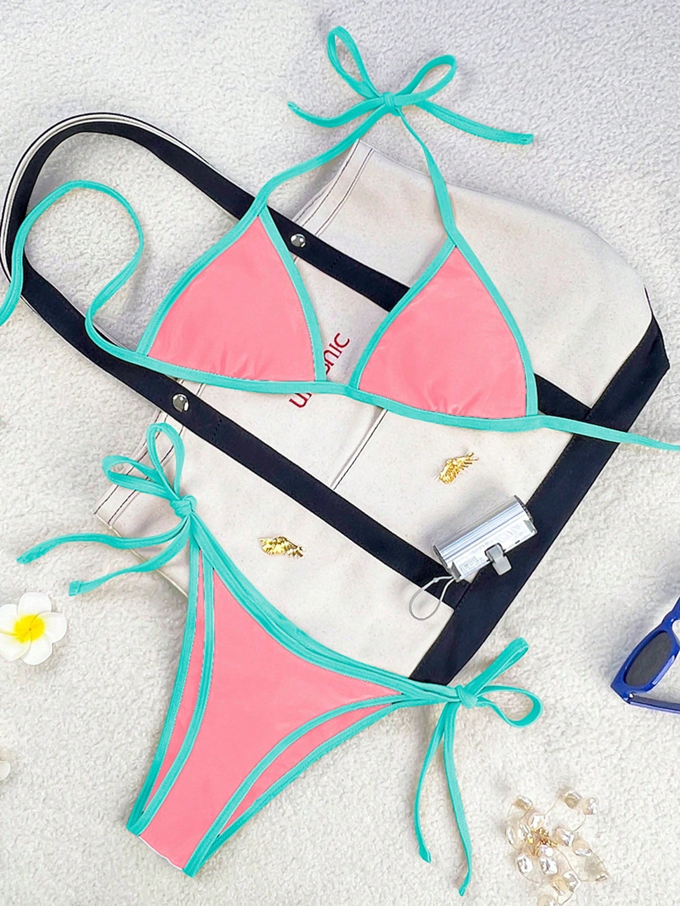 Swim Mod 2026 Spring/Summer Women's Swimsuit, Spaghetti Strap Halter