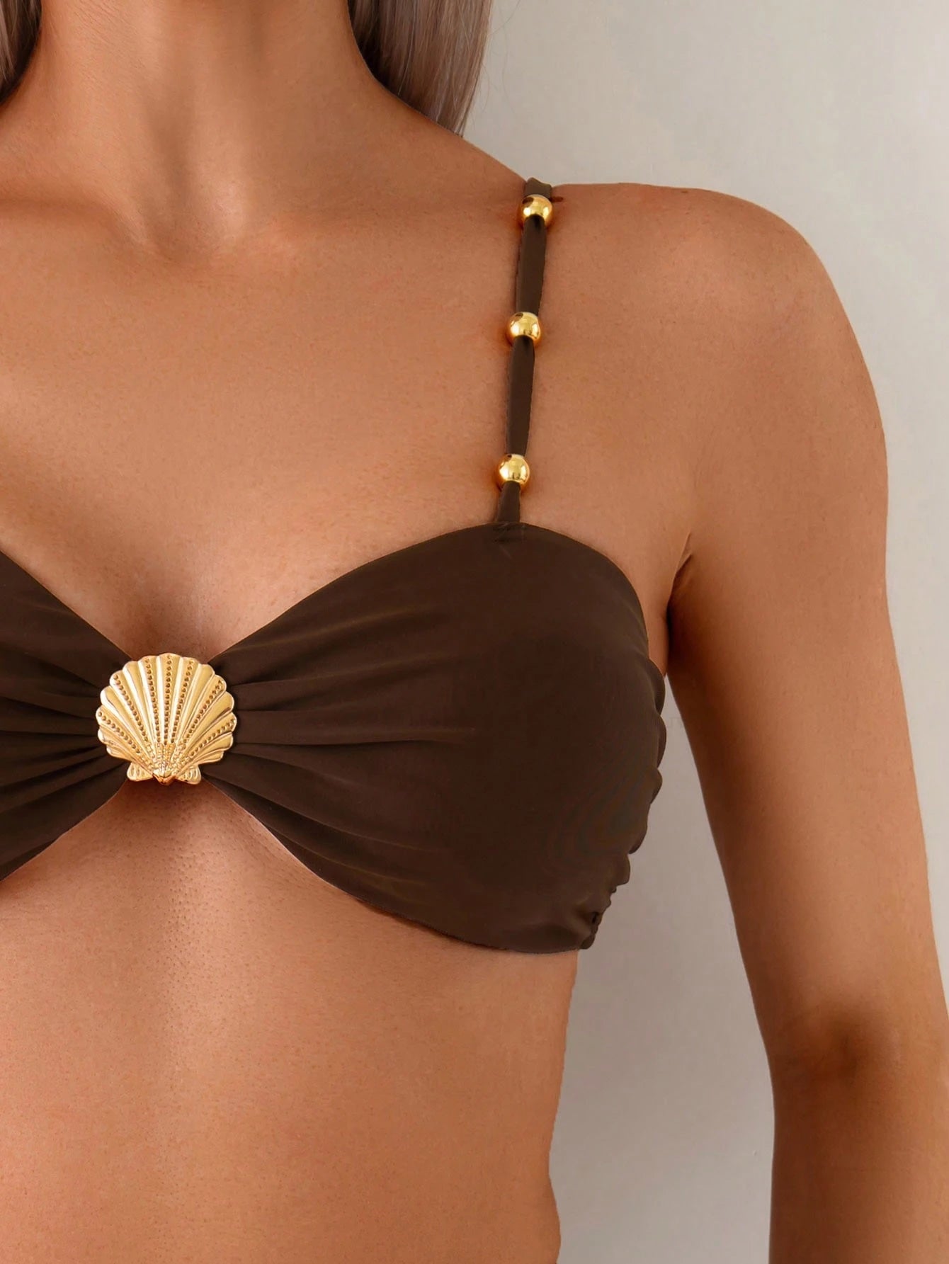 Swim Chiccia 2025 Spring/Summer Women Elegant Holiday Metal Shell