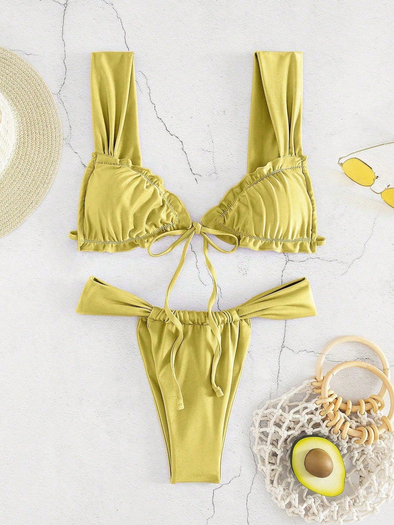 New Fashion Sexy Solid Color Bikini For Women Featuring Separated