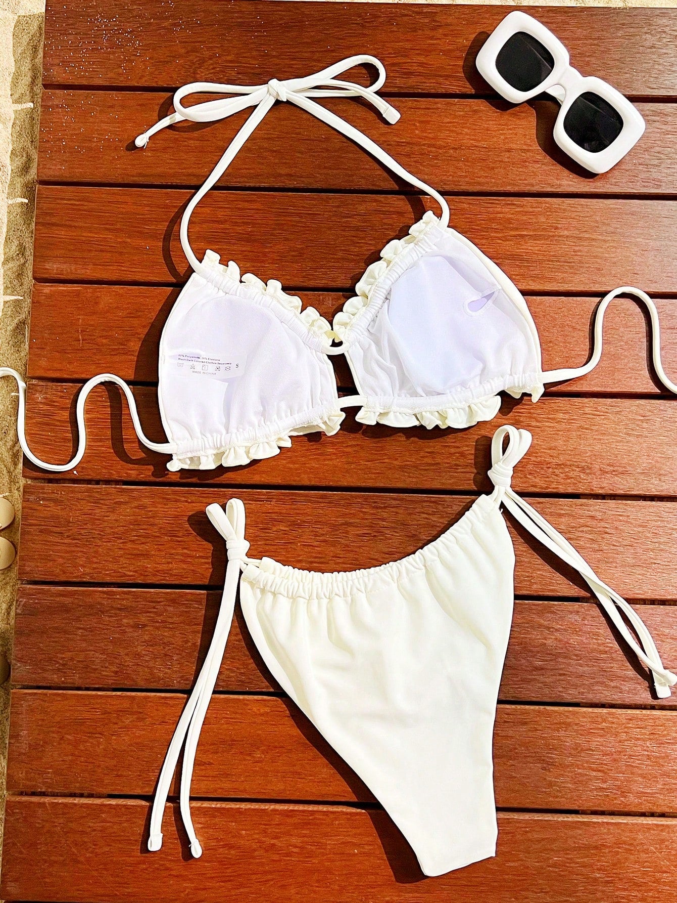 Swim SXY Women's Summer Beach Polka Dot Halter Tie Sexy Bikini &