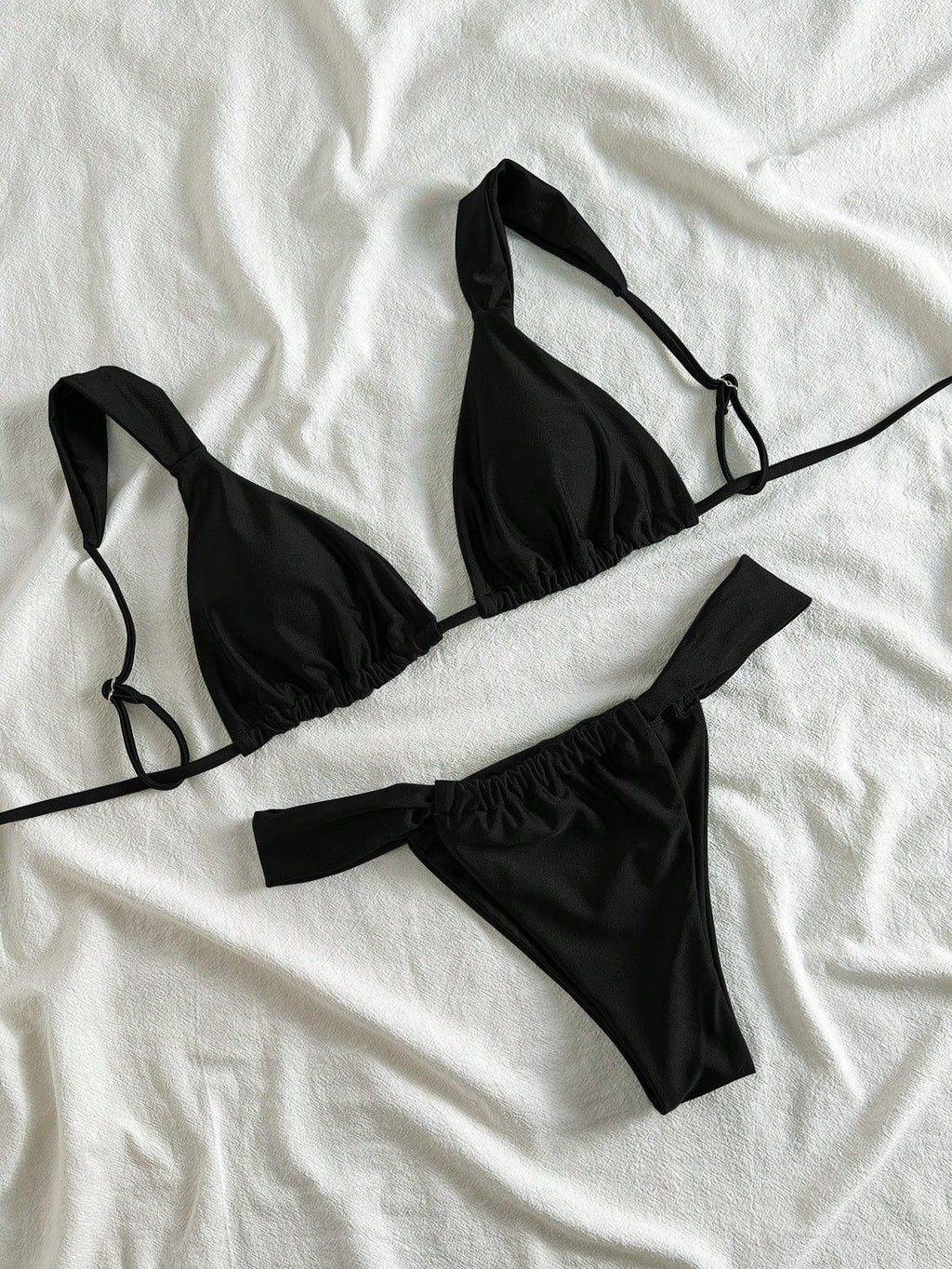 Swim Mod Women's Solid Color Bikini Set