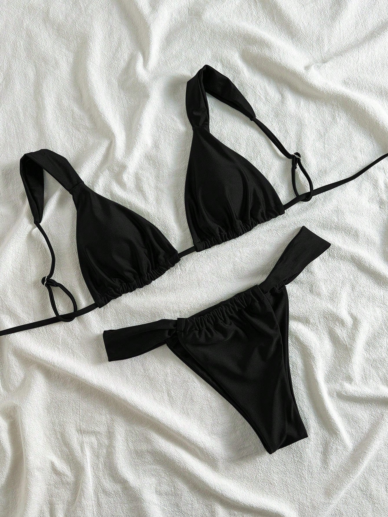 Swim Mod Women's Solid Color Bikini Set