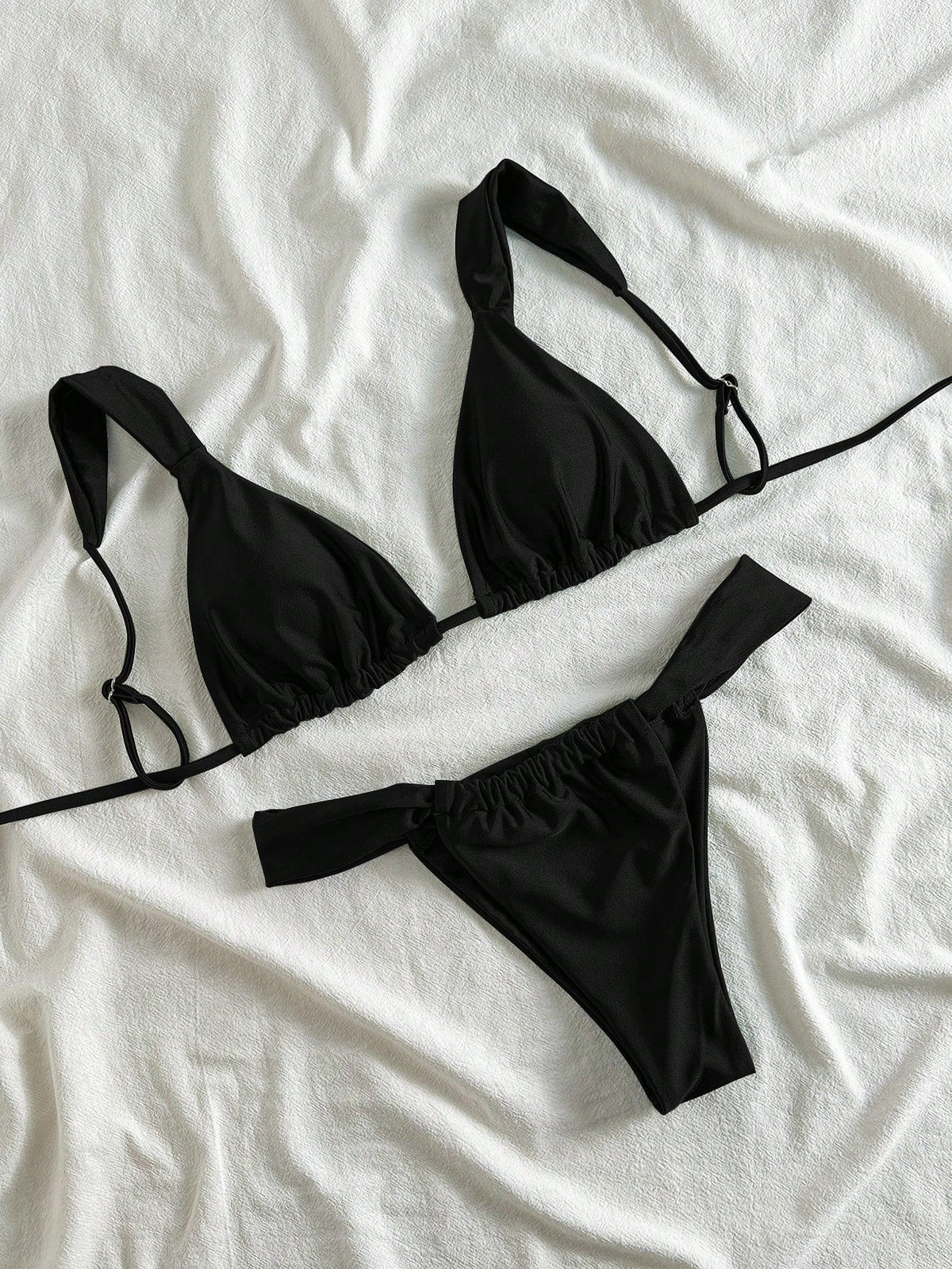 Swim Mod Women's Solid Color Bikini Set - image 13