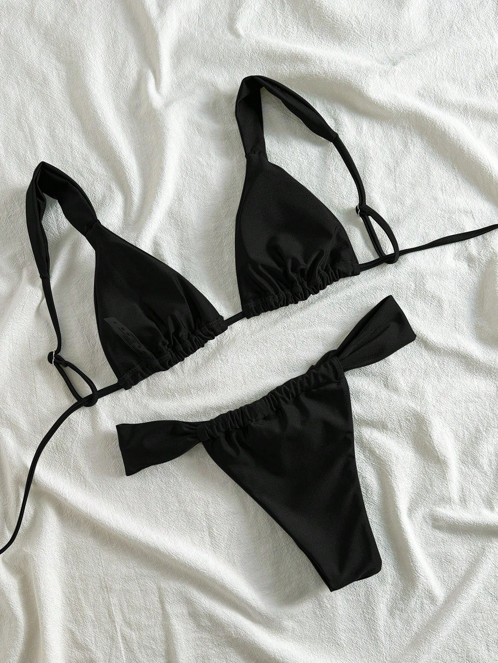 Swim Mod Women's Solid Color Bikini Set