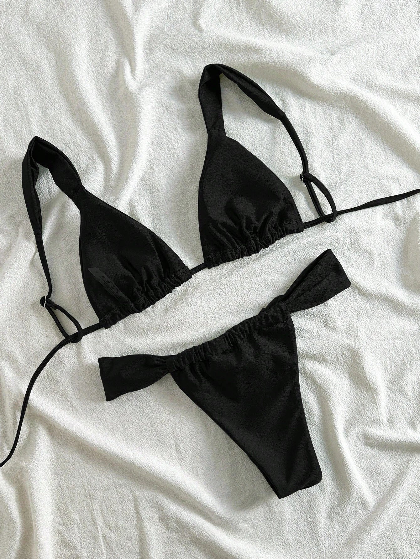 Swim Mod Women's Solid Color Bikini Set