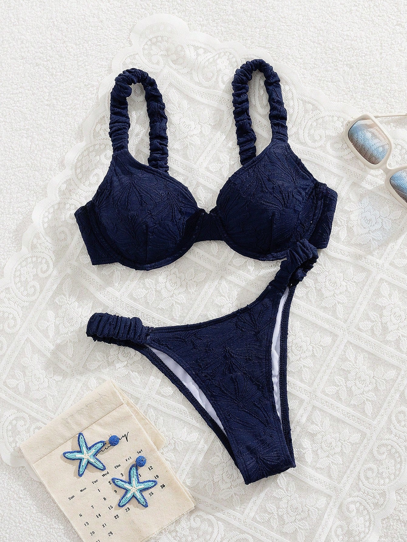 Swim Mod 2pcs/Set Women Springbreak Beach Wear Summer Outfits, Solid