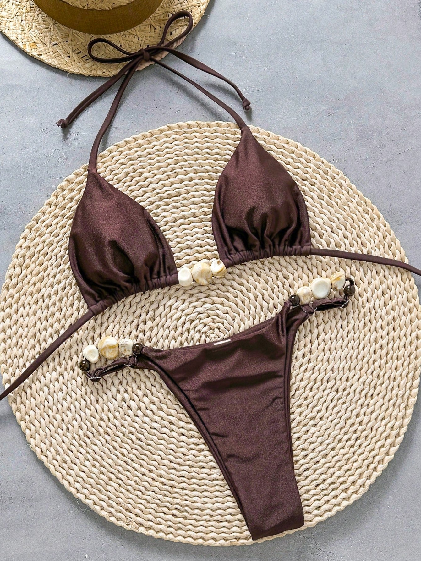 Bikinx 2026 New Sexy Solid Color Bikini Two Pieces Swimwear For Women Vacation B