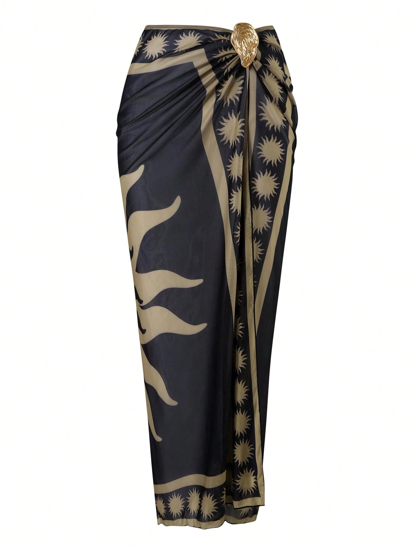 Swim Oasis 3pcs/Set 2026 New Women Swimwear Bra Printed Mesh Maxi Dress Beach Casual Swimwear Set - image 5
