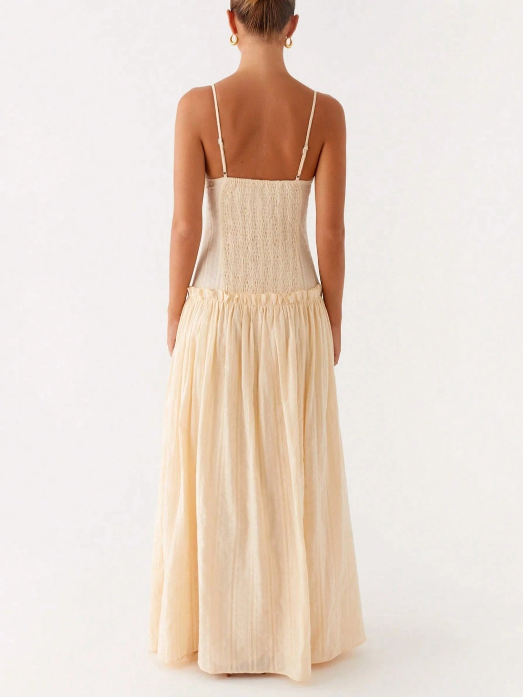 Women Y2K Maxi Dress Solid Color Spaghetti Strap Square Neck Pleated Flowy Long Dress Summer Backless - image 18