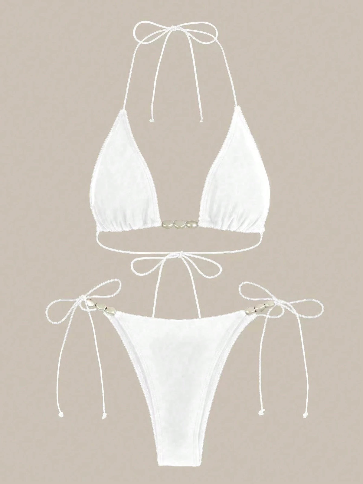 Polovedo Official New Arrival Spring/Summer European And American Style Women Solid White Halter Tie Sexy - image 7